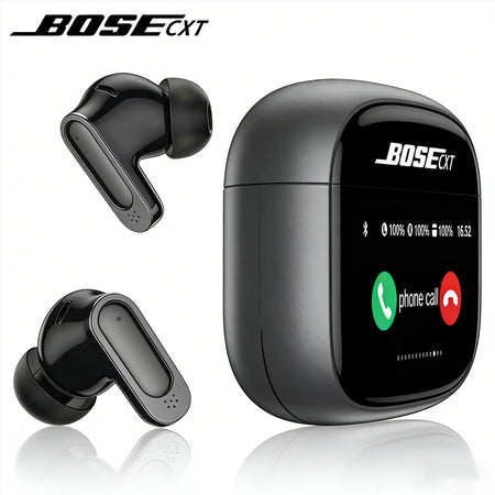 BOSECXT Ultra V11 Smart Touch Multi functional Large Screen TWS Wireless ANC Noise Cancelling Earbuds Enc Heavy Bass Earbuds