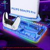 GAMINJA P58 Charging Base Cooling Bracket Compatible with PS5 Console, Vertical Stand Cooling Fan, Multi-Functional Cooling & Charging Station for PS5 Slim Pro All Model Universal #GLOBAL PICKS