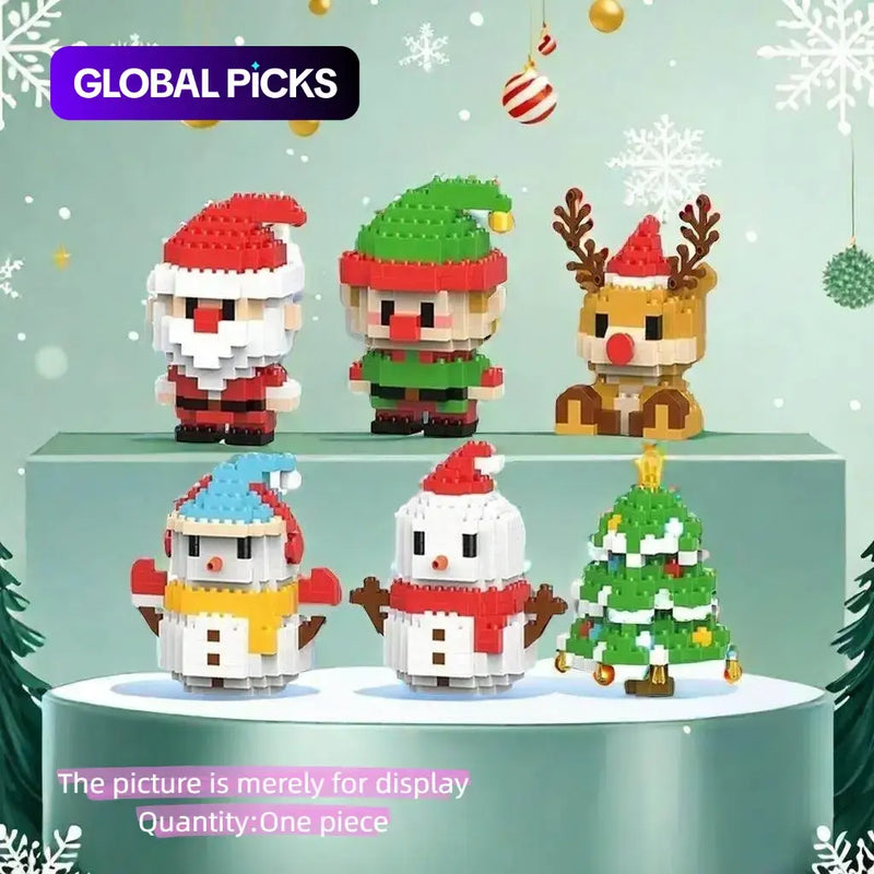 Micro-Particle, Santa Claus & Reindeer Snowman Design, DIY Creative Building Blocks Model Toy & Desktop Decoration for Home & Office #GLOBAL PICKS