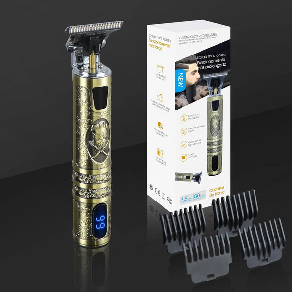 Men'S Professional Electric Razor, Usb-Charged LED Display Screen Portable Hair Clippers Set with 4 Limit Comb Attachments, Barbershop Beard Trimmer Grooming Tool for Precise Trimming, Ideal Men'S Gift Trimmer #GLOBAL PICKS