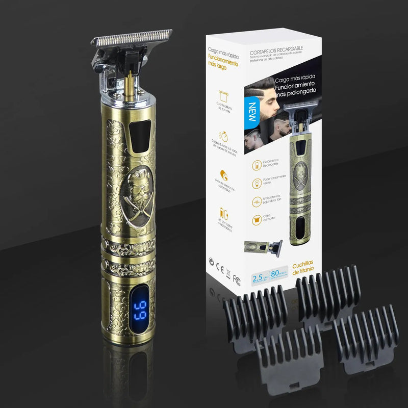 Men'S Professional Electric Razor, Usb-Charged LED Display Screen Portable Hair Clippers Set with 4 Limit Comb Attachments, Barbershop Beard Trimmer Grooming Tool for Precise Trimming, Ideal Men'S Gift Trimmer #GLOBAL PICKS