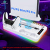 GAMINJA P58 Charging Base Cooling Bracket Compatible with PS5 Console, Vertical Stand Cooling Fan, Multi-Functional Cooling & Charging Station for PS5 Slim Pro All Model Universal #GLOBAL PICKS