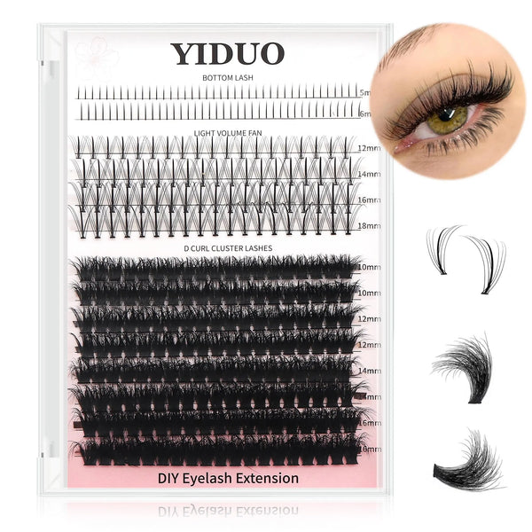 10-20Mm Mixed Individual Cosmetic False Lashes Clusters, 240Pcs/234Pcs/300Pcs/308Pcs/Set Volume Curly Thick Fake Eyelashes, Makeup Enhancement Lashes Clusters Kit, Cosmetic for Gift #GLOBAL PICKS