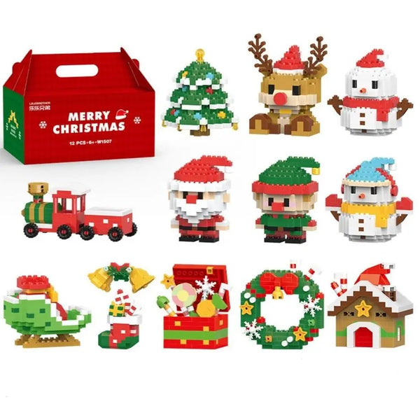 Micro-Particle, Santa Claus & Reindeer Snowman Design, DIY Creative Building Blocks Model Toy & Desktop Decoration for Home & Office #GLOBAL PICKS