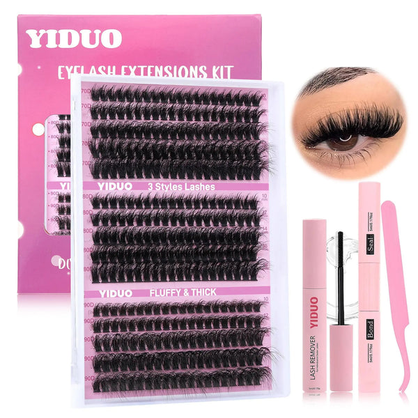 10-20Mm Mixed Individual Cosmetic False Lashes Clusters, 240Pcs/234Pcs/300Pcs/308Pcs/Set Volume Curly Thick Fake Eyelashes, Makeup Enhancement Lashes Clusters Kit, Cosmetic for Gift #GLOBAL PICKS