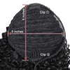Curly Ponytail Extensions Deep Wave Drawstring Ponytail For Black Women Human Hair With Clip In Thick Ponytail Hair Natural #1B