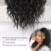 Curly Ponytail Extensions Deep Wave Drawstring Ponytail For Black Women Human Hair With Clip In Thick Ponytail Hair Natural #1B