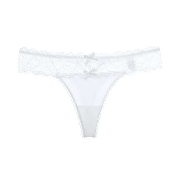 Women Sexy Lace Panties Low-Waist Briefs Thong Female Underwear G String Breathable Lingerie Temptation Embroidery Intimates