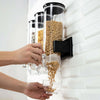 Kitchen Storage Food Organizer Wall Mounted Dry Food Cereal Dispenser Snack Grain Plastic Storage Container Box Rack for Home
