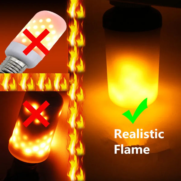 Brand New LED Flame Lamp E27 E14 B22 Fire Effect Flame Bulb 9W 12W Flickering Emulation For Home Decor Christmas Creative Light