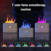 1pc 7 colors Flame Simulation Ultrasonic Humidifier with Aromatherapy and Lighting - USB Powered Essential Oil Diffuser for Bedr