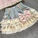 1768BlueYellow Skirt / S