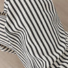Women's Casual Vertical Striped Comfortable Breathable Elastic Waist Belted Daily Wear Casual Tapered Crop Pants With Pockets