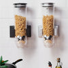 Kitchen Storage Food Organizer Wall Mounted Dry Food Cereal Dispenser Snack Grain Plastic Storage Container Box Rack for Home