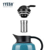 Tyeso Pumpkin-Shaped Thermos 304 Stainless Steel Insulated Tea Infuser Hot Cold Water Bottle Large Capacity Removable Infuser