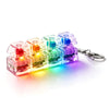 LED Keyboard Fidget Keychain 4/9 Keys Clicker Light Up Button Stress Relief Key Chain for Office Desk Finger Exercise Keycap
