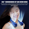 3000mAh Hanging Neck Fan Portable Bladeless Mini USB Rechargeable Mute LED Digital Display Electric Fan Summer Air Cooler ﻿