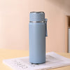 500/600ml 316 Stainless Steel Insulated Water Bottle, Matte Flask with Tea Strainer & Carry Strap for Outdoor