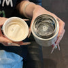 1pc 220ml Insulated Coffee Tumbler with Built-in Tea Strainer - Leakproof, Portable Mini Thermos for Outdoor