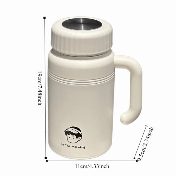 Large Capacity Stainless Steel Water Bottle 1000 ml with Handle Insulated Cup with Tea Strainer Stylish Vacuum Flasks Travel