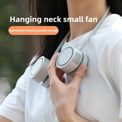 Portable Neck Fan Foldable Mini USB Fan Rechargeable 1600mah Cooling Wind Fans Personal Silent Neckfan for Sports New 2025