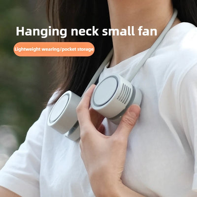 Portable Neck Fan Foldable Mini USB Fan Rechargeable 1600mah Cooling Wind Fans Personal Silent Neckfan for Sports New 2025