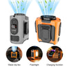 Portable Waist Clip Neck-Worn Fan 5-Speed Strong Wind with Power Bank and LED Light Ideal for Hiking Couriers and Outdoor Work