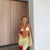 New Bikini Beach Skirt Tunics for Beach Long Leaves Print Bikini Cover up Robe de Plage Sarong Beach Swimsuit cover-ups