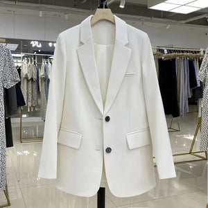 2026 New Blazer Women Coat Spring New Office Lady Blazer Womens Vintage Casual Loose Korean Version Small Suit Jacket 20 Colors