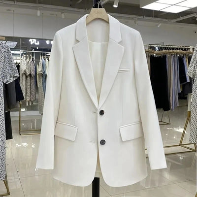 2026 New Blazer Women Coat Spring New Office Lady Blazer Womens Vintage Casual Loose Korean Version Small Suit Jacket 20 Colors