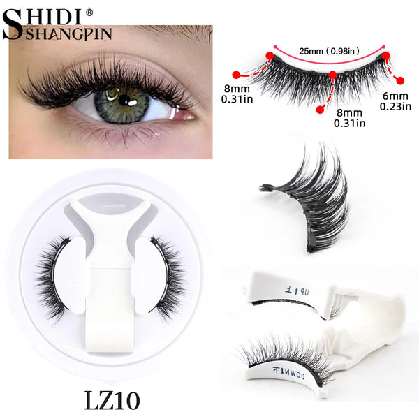 No Glue Needed False Magnetic Eyelashes Set with Tweezers Reusable Magnetic Fake Eyelash Natural Fluffy Faux Mink Lashes Makeup