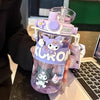 New style Kawaii cartoon character Kuromi high appearance cute large capacity plastic high temperature resistant children's cup