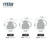 Tyeso Pumpkin-Shaped Thermos 304 Stainless Steel Insulated Tea Infuser Hot Cold Water Bottle Large Capacity Removable Infuser