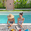 2024 New Women's One-Piece Swimsuit Blue Plaid Cover-Up Bikini Sexy Girl Style Comfortable Fit Swimming Suit Casual Swimwear
