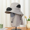Men Fan Hat With Solar Panel Wide-Brimmed Shawl Fishing Hat Solar USB Charging UV-Protection Outdoor Hat