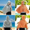 Cooling Hooded Cloak lce Cool Poncho Cover Up Super Absorbent Oversized Hooded Towel Wrap, 4-in-1 for Swimming Beach Pool Travel