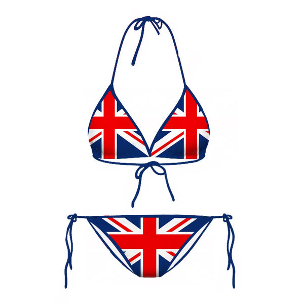 CLOOCL Britain Flag Bikini Sets Fashion England Sexy Swimsuits Beach Pool Vacation Adjustable Lacing Bikini Suits No Chest Pad
