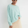 Blubelle Women's Autumn Winter Solid Color Knit Sweater O-Neck Long Sleeve Loose Fit Casual Relaxed Fashion Pullovers
