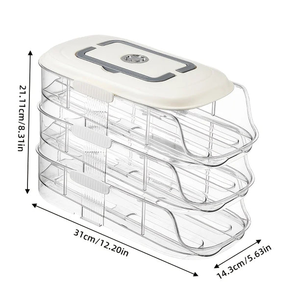 Multi-layer Fridge Egg Storage Box Shelf Automatic Rolling Eggs Holder Rack Ladder Style Refrigerator Eggs Dispenser Organizer