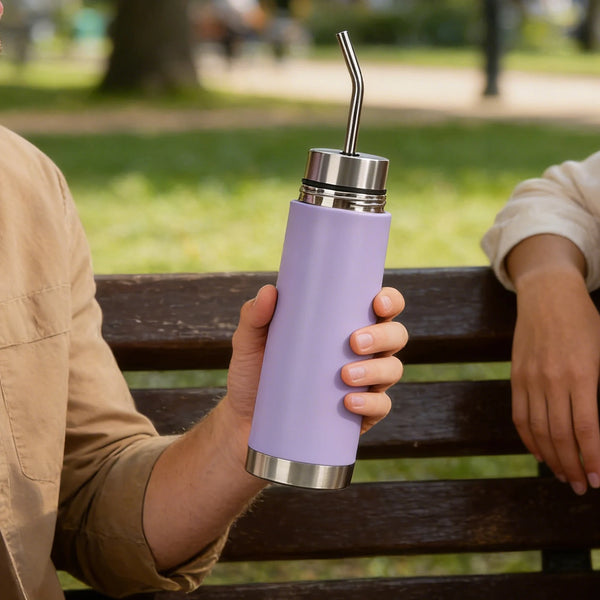 Self-Serving Mate Bottle 3 In 1 Thermal Mate Tea Cup Built-In Bombilla Filter Straw Insulated Mug Outdoor Travel Commute Work