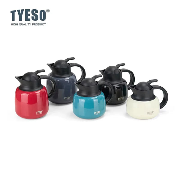 Tyeso Pumpkin-Shaped Thermos 304 Stainless Steel Insulated Tea Infuser Hot Cold Water Bottle Large Capacity Removable Infuser
