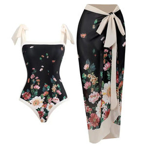 Bikini Swimsuit Set Vintage Shawl Cover up Thermal Swimming Beach Dressing Gown Women's Fashion Chinese Brand Origin