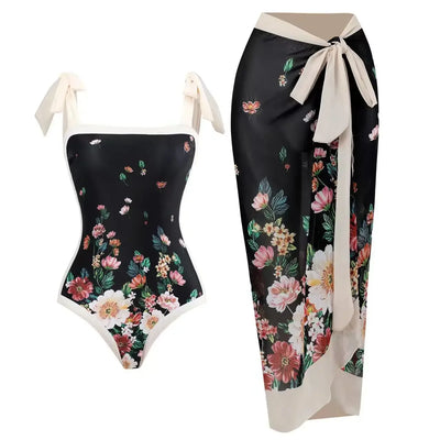 Bikini Swimsuit Set Vintage Shawl Cover up Thermal Swimming Beach Dressing Gown Women's Fashion Chinese Brand Origin