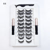 10Pairs Magnet False Eyelashes Reusable Magnetic Eyelashes With Eyeliner and Tweezers Natural Look Fake Eyelashes