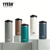 Tyeso French Press Thermoses Travel Mug 304 Stainless Steel Portable Cold Brew Coffee Maker Tea Infuser Double-Wall Insulated