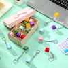 10/20/40pcs Key Switch Keychain Shaft Tester Mechanical Keyboard Fidget Button Finger Toys Relief Stress Gifts For Party Favors