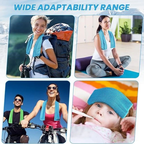 Quick Drying Cooling Towel Soft Breathable Chilly Sweat Absorption Cold Towel with Storage Box Sports Running Yoga Gym Club