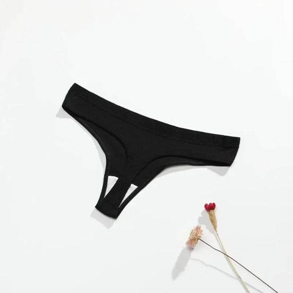 Women Sexy Thong Women Tanga Low Waist Underwear Girls Brief Breath T-back Cotton Panties Female Solid Color Underpant Ladies