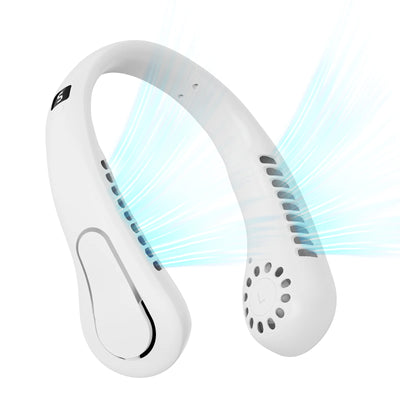 The New JKUOO Portable Bladeless Neck Fan, Fifth Generation LazyRechargeable Small Fan - Features Infinite Speed , 1200Mah Batte