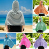 Cooling Hooded Cloak lce Cool Poncho Cover Up Super Absorbent Oversized Hooded Towel Wrap, 4-in-1 for Swimming Beach Pool Travel